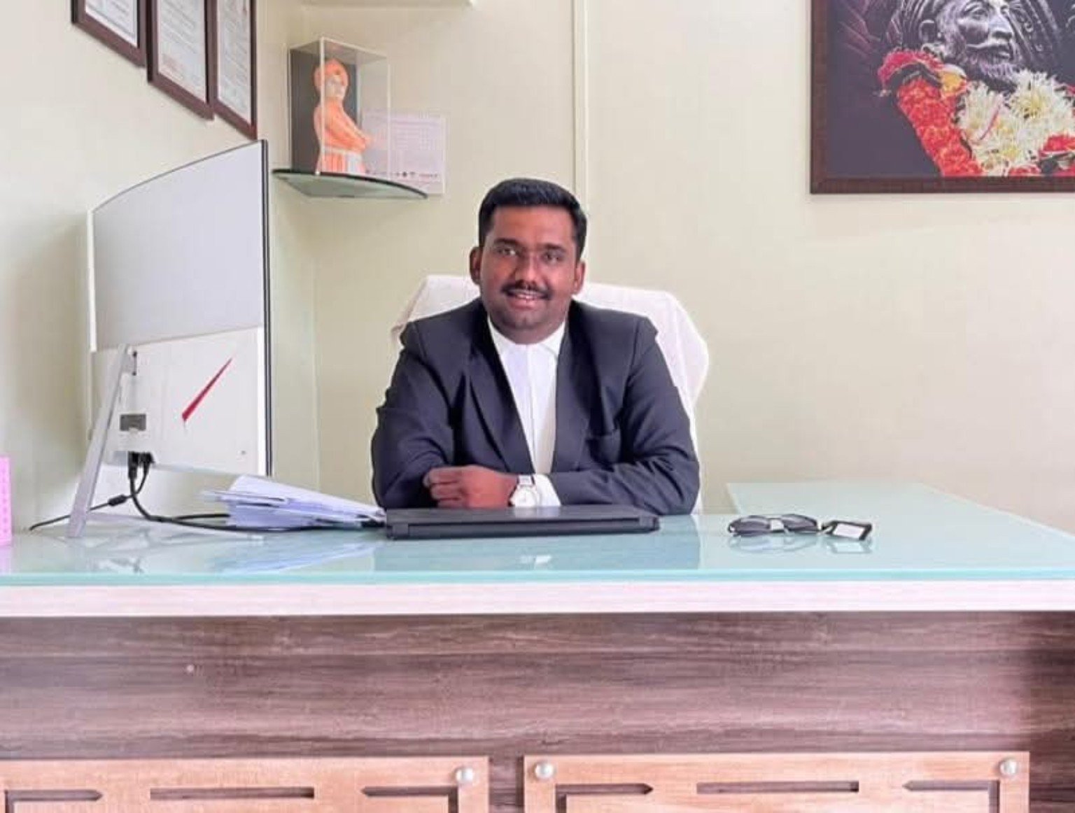 Adv. Mahesh Nagnath Bhatane at his office